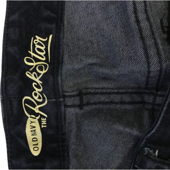 Old Navy The Rockstar Womens 20 Black Jeans Denim Skinny Dark Wash - Picture 3 of 9